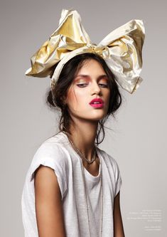 Delianah Arekjon Is Sweet & Sour for Horse Magazine #3 by Vladimir Marti Horse Magazine, Hot Pink Lips, Art Hair, Beauty Shots, Big Bow, Happy Women, Big Bows, Fashion Face, Makeup Inspiration