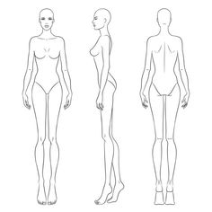 three female mannequins standing in different positions