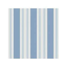 a blue and white striped wallpaper with vertical stripes on the bottom half of it