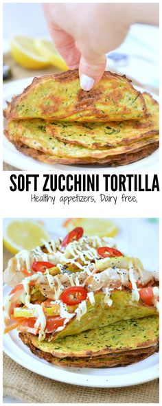 soft zucchini tortilla is an easy and healthy appetizer