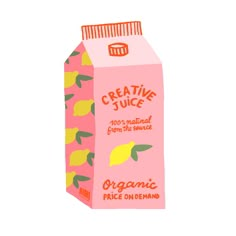 a carton of organic juice on a white background