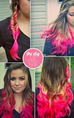 Diy Hair Dye, Dye Hair, Hair Chalk, Dip Dyed, Kool Aid, Hair Envy, Dip Dye, Women Hairstyles