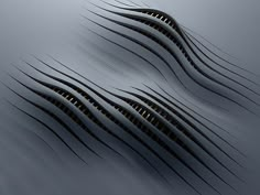 an abstract photograph of wavy lines in the water