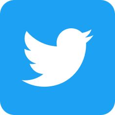 a white twitter logo on a blue background