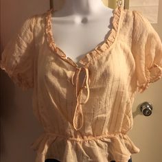 Brand New Beautiful Light Peach Color Top. Brand New / Peach Clothes, Light Peach Color, Beige Blouse, Light Peach, Peach Color, Tiger Lily, Lily Flower, Beautiful Lights, Dream Closet