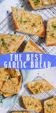 the best garlic bread is on a cooling rack