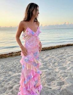 Robes Glamour, Ruffle Flower, Printed Velvet, V Neck Prom Dresses, Floor Length Prom Dresses, Long Beach Dress, Vintage Cowboy, Sling Dress, Suspender Dress