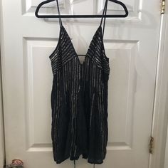 Mini Slip Dress. New With Tags. Alt Style, Free People Mini Dress, Mini Slip, Mini Slip Dress, Carrie Bradshaw, Free People Black, Free People Dresses, Free People Dress, Colorful Dresses