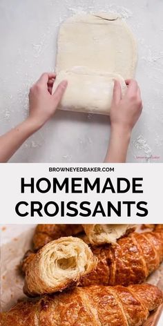 homemade croissants with the title above it