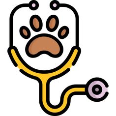 a stethoscope with a dog's paw on it and a spiky nose