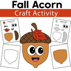 the fall acorn craft activity for kids to learn how to make an acorn