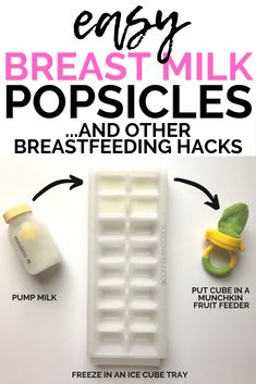 the ingredients for easy breast milk popsicles and other breastfeeding hacks