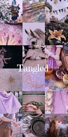 a collage of images with the words tangled