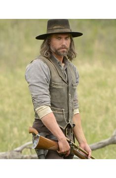 Cullen Bohannon Leather Vest | Hell on Wheels Vest Historical Cowboy, American Outlaws Movie, Anson Mount, Mens Western Wear, Old Western Movie Posters, Travis Fimmel Baytown Outlaws, Tom Selleck Cowboy Western Movies, Hell On Wheels, Historical Movies