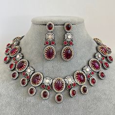 Ruby Sabyasachi Inspired Victorian necklace, Antique Zirconium Diamond Statement Jewelry Set, Indian Pakistani wedding Jewelry Regular Size And Adjustable Ships from California, USA Delivery in 2-5 business days in the USA. Other designs can be found here https://www.etsy.com/listing/1381240765/premium-quality-gold-plated-silver?click_key=e1a9e46c1ba3dcb2d7ddeb00610b709b7497bd62%3A1381240765&click_sum=5b5797e9&ref=shop_home_active_511&pro=1&frs=1&sts=1 https://www.etsy.com/listing/1266279586/premium-quality-gold-plated-silver?click_key=ac3f9678a67e3cb7b0f157cdf3d63e11bd1206cf%3A1266279586&click_sum=258e6572&ref=shop_home_active_20&pro=1&frs=1&sts=1 https://www.etsy.com/listing/1269817669/emerald-gold-victorian-uncut-polki?ref=listings_manager_grid Color, shades, and texture displayed may s Pakistani Wedding, Buy Handmade, Wedding Jewellery Necklace, Gold Plated Silver, Wedding Necklace, Statement Jewelry, Jewelry Set, Ruby, Wedding Jewelry