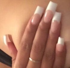 Curved Nails, French Tip Acrylic Nails, French Acrylic Nails, Really Cute Nails, Spotify Apple, Square Acrylic Nails, Dream Nails, Fire Nails