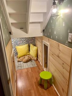 Understairs Cubby Ideas, Basement Nook Under Stairs, Under Stairs Closet Reading Nook, Under Staircase Playroom, Fort Under Stairs, Basement Under Stairs Ideas Play Areas, Understairs Play House, Under Stairs Fort, Under The Stairs Play Area