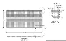 an architectural drawing shows the details and measurements for a large, open air cooling unit