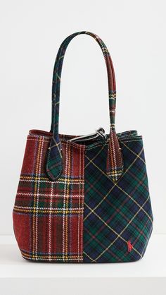 Brushed canvasTartan patternOpen topMultiple interior pocketsShoulder strapsLining: UnlinedWeight: 39oz / 1.11kgImported, ChinaStyle #RLAUR32731 Ralph Lauren Patchwork, Ralph Lauren Tote, Equestrian Chic, Suede Tote Bag, Suede Tote, Tartan Pattern, Shopper Tote, Green Bag, Equestrian