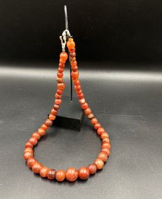 The Beautiful Roman's Era Dynasty Red Carnelian Agate Stone Jewelry Beads Necklace. The Age Of This Beads Are More Than 2000 Years Old. Conditions Of Beads As Shown In The Pictures. Rich In Patina. Red Beaded Agate Gems And Cabochons, Red Agate Beads, Gems And Cabochons, Red Agate Beaded Gems And Cabochons, Red Carnelian Hand-strung Beaded Necklaces, Red Carnelian Beaded Necklace Hand-strung, Hand-strung Red Carnelian Beaded Necklaces, Red Agate Beaded Necklaces With Round Beads, Red Polished Carnelian Beads, Polished Red Carnelian Beads