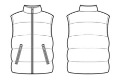 the front and back views of a vest