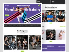 an image of a website design for a personal training program