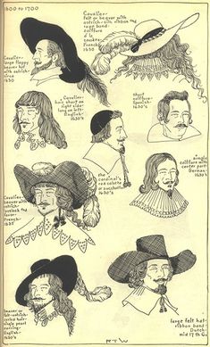 History of Hats | Gallery - Chapter 10 - Village Hat Shop 17th Century Clothing, Historical Hairstyles, 17th Century Fashion, History Fashion, Century Clothing, Men Hats, Historical Clothing