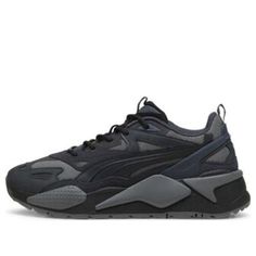 PUMA RS-X Efekt PRM 'Black Grey' 390776-21 Dynamic Black Sneakers With Reflective Details, Black Running Shoes With Reflective Details For Streetwear, Black Running Sneakers With Reflective Details, Black Sneakers With Reflective Details For Outdoor, Black Reflective Outdoor Sneakers, Outdoor Black Sneakers With Reflective Details, Modern Black Sneakers With Reflective Details, Black Running Shoes With Reflective Details For Outdoor Activities, Black Sports Sneakers With Reflective Details