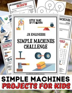 the simple machines project for kids with text overlay