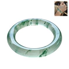 PRICES MAY VARY. 【Theme and size】：This Natural Ice Type Dulong Jade Drifting Green Bangle 58-62mm, Width 10mm (0.39inch) ，Natural jade without any dyeing or processing. 【Function and Usage】：Stones absorb the essence of the sun and moon for thousands of years underground or in the mountains. The various mineral elements in jade nourish the body through the skin, bringing auspiciousness and good luck to the wearer. It is also the best choice for gifts, giving people a fresh, wonderful, and unique The Sun And Moon, Giving People, Jade Bracelet, Soft Bristle Brush, Natural Jade, Sun And Moon, Bracelet For Women, In The Mountains, Warm Water