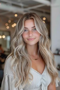 39 Milky Blonde Hair Color Ideas That Will Make You Want to Go Lighter Semi Blonde Hair, Babylights On Dark Blonde Hair, Blond Hair Highlights And Lowlights, Blonde Hair Color Ideas With Highlights, Wheat Blonde Hair Color, Blonde Balayage For Winter, Highlight For Blonde Hair, Oatmilk Blonde Hair, Blonde Balayage Wavy Hair Natural