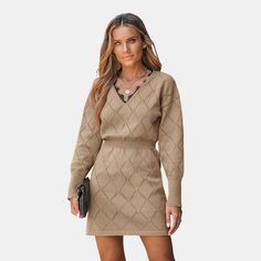 Step into elegance with this Plaid Knit Scalloped Lace Sweater Dress from Cupshe. This dress is a masterpiece of intricate details and charming design. The plaid knit adds a delicate and textured look to the dress, while the scalloped lace details bring an extra touch of sophistication. Perfect for any special occasion, this dress exudes timeless beauty and refined style. Product code: CAA06C3J037GG/CAA06C3J037HH/CAA06C3J037GC Pointelle Knit, Lace Sweater, Refined Style, Scalloped Lace, Classic Pattern, Womens Plaid, Intricate Details, Timeless Beauty, Lace Detail