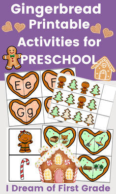 gingerbread printable activities for preschool