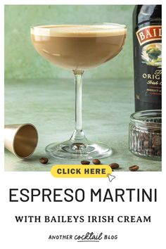 espresso martini with bailey's irish cream