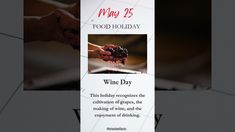 an advertisement for a wine day is shown in this image with the caption's description below it