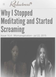 the cover of redress's why i stopped meditating and started screaming issue