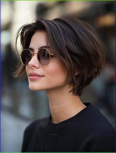 Discover the versatility and style of short layered haircuts, a perfect choice for those looking for a chic, low-maintenance hairstyle. Explore various styles, from pixie cuts to bobs, and find inspiration from Pinterest photos on how to personalize your look with layers, bangs, and color. Achieve a fresh, contemporary style with short layered haircuts tailored to your hair type. Short Gair Cut, Short Bob Hairstyles Women, Short Tapered Bob Hairstyles, French Bob Thinning Hair, Types Of Pixie Haircut, Chunky Short Hair, French Bob Haircut Straight Hair, Mom Pixie Haircut, Long Pixie Haircut Straight Hair