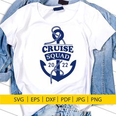 Cruise squad 2022 svg, SVG, cruise svg, svg files for cricut, family cruise svg, cruise shirt svg, cruise ship svg, travel svg, marine svg Create an original T-shirt, mug, card or anything you want for yourself or a gift for your family and friends. It is very easy! Check our patterns and choose the most interesting one. If you do not find what you are looking for, email us and we will create something special for you! We create for creative people. *This is a digital file. It will be possible t Cruise Ship Svg, Group Cruise Shirts, Cruise Svg, Travel Svg, Cruise Scrapbook, Group Cruise, Birthday Cruise, 2023 Svg, Family Cruise Shirts