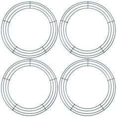 four circles are shown in the shape of three circles, with one circle on each side and