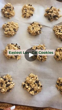 an image of cookies being made on a baking sheet with the words easy low carb cookies