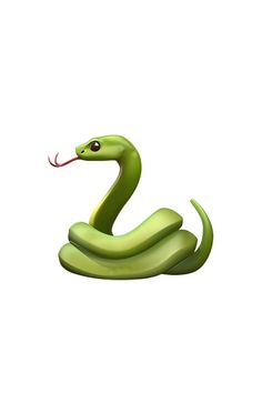 a green snake sitting on top of a white surface