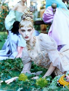 Christian Lacroix Haute Couture, Vogue US styled by Grace Coddington. Grace Coddington, Cher Horowitz, Fairytale Fashion, Mario Testino, Annie Leibovitz, Vogue Us, Steven Meisel, Richard Avedon, Linda Evangelista