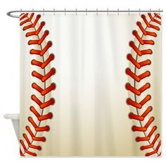 an image of a baseball ball shower curtain