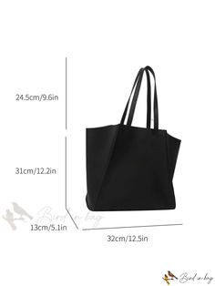 Bird in Bag - Large Capacity Reusable Tote Bag Versatile Reusable Bags For Daily Use, Black Reusable Shopping Bag, Black Casual Reusable Bag, Casual Black Reusable Bag, Versatile Rectangular Reusable Bag, Versatile Rectangular Reusable Bags, Black Reusable Shoulder Bag For Shopping, Large Everyday Reusable Bag, Reusable Black Shoulder Bag For Shopping