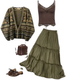 Fairy Grunge Outfit, Estilo Hippy, Mode Hippie, Cottagecore Outfits, Earthy Outfits, Estilo Hippie, Hippie Style Clothing, Swaggy Outfits, Outfit Maker