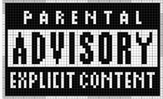 a black and white poster with the words parental history written in pixeled letters on it