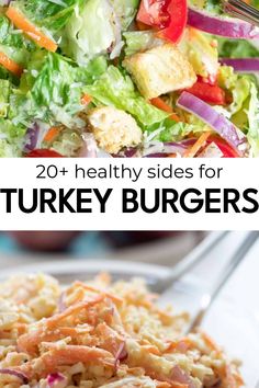 Looking for healthy side dish ideas to serve with turkey burgers? Check out these delicious and nutritious options that will complement your meal perfectly. From refreshing salads to flavorful grilled vegetables, these turkey burger sides dishes are not only tasty but also guilt-free. Elevate your next cookout with these easy-to-make and satisfying turkey burger sides dishes that will leave everyone asking for more! Sides For Turkey Burgers, Turkey Burger Sides, Sides For Turkey, Stir Fry Spinach, Burger Sides, Corn Ribs, Honey Balsamic Vinaigrette, Refreshing Salads