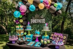 Fortnite supply drop boxes and llama cake centerpiece