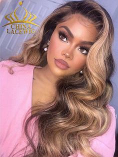 Balayage Wig, Glamour Hairstyles, Lace Wigs Styles, Slick Ponytail, Awesome Makeup, Curly Lace Wig, Black Barbies, American Hairstyles, Virgin Hair Wigs