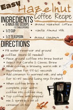 a recipe for coffee making with almonds